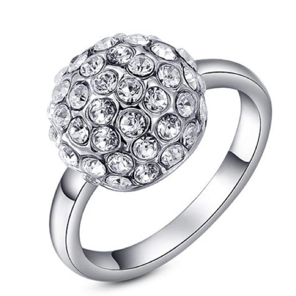 🆕 Platinum Pave Ball Ring